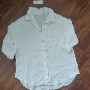 Kaktus White Button Down Shirt
